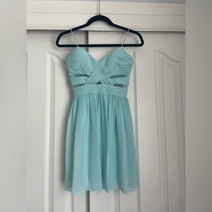 Hailey Logan Aqua Sleeveless Dress